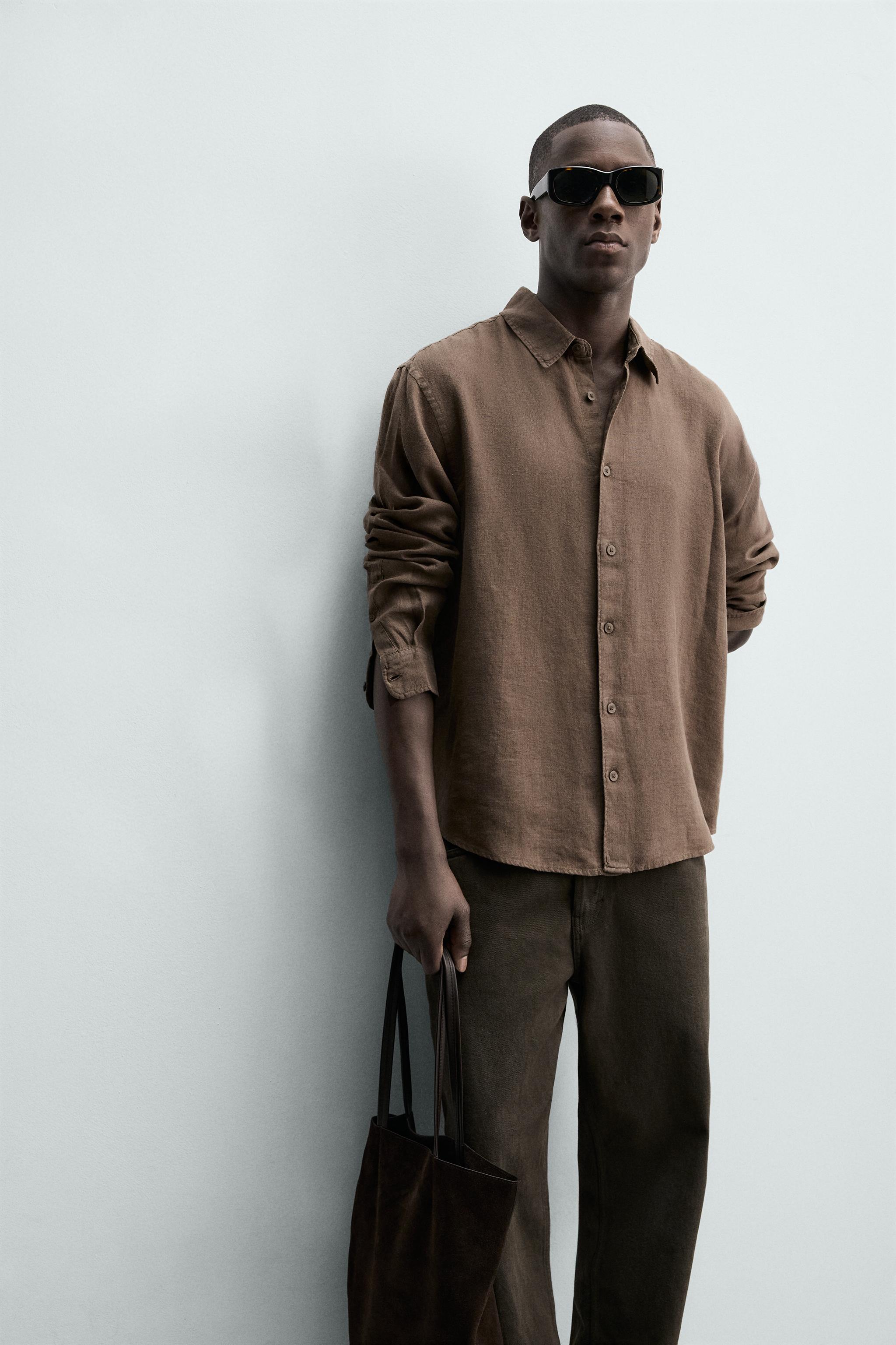 100% LINEN REGULAR FIT SHIRT
